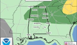 周三，阿拉巴马州可能再次出现几轮强风暴