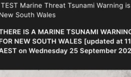 气象局“海啸预警”测试引发大规模混乱